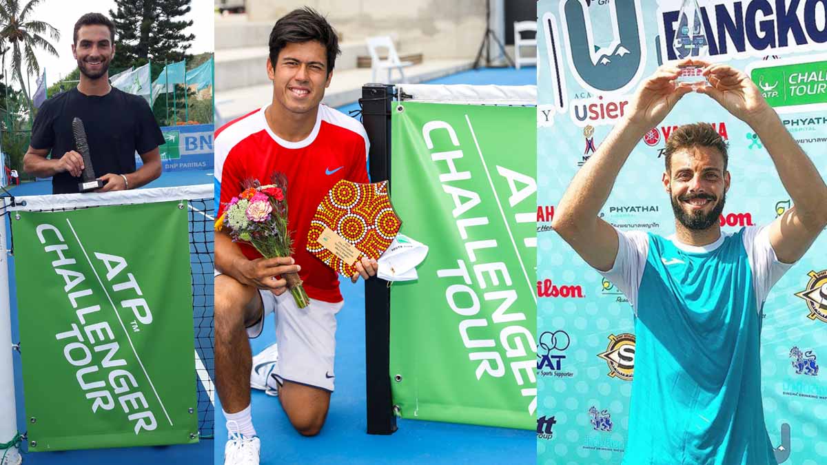 Los primeros campeones del año 4 Campeones Challenger Bangkok, Noumea y Playford 2018