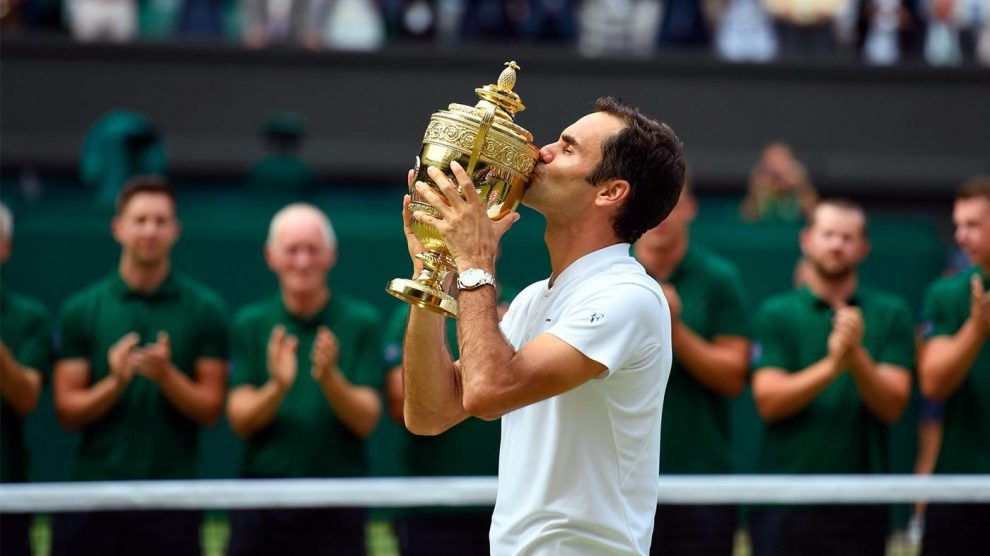 Federer besa su octavo título en Wimbledon