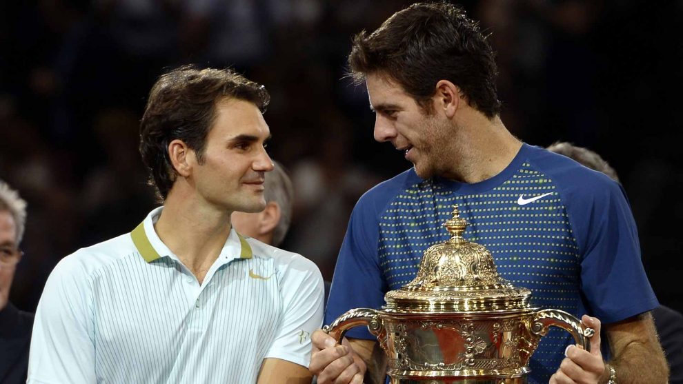 Del Potro y Federer en la final de Basilea 2013