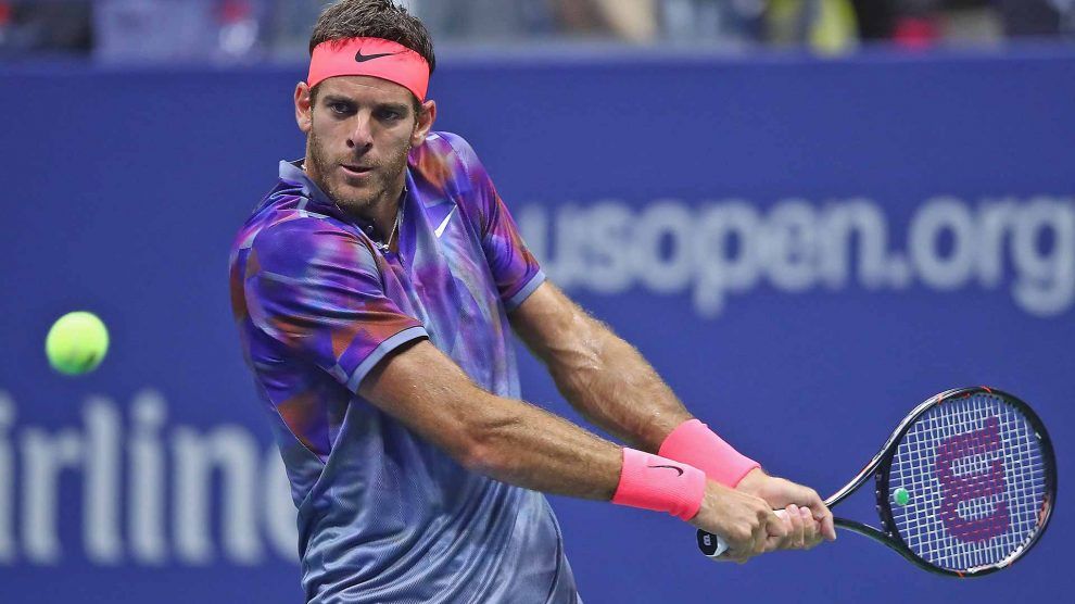 Del Potro jugando en el US Open