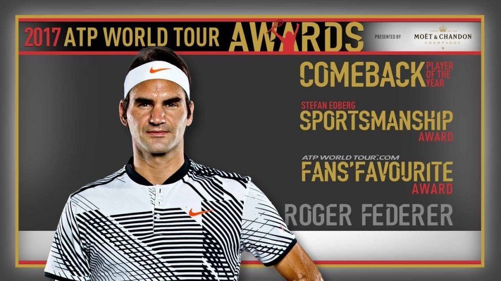 Federer encabeza la lista de los premios ATP World Tour - Verdasco