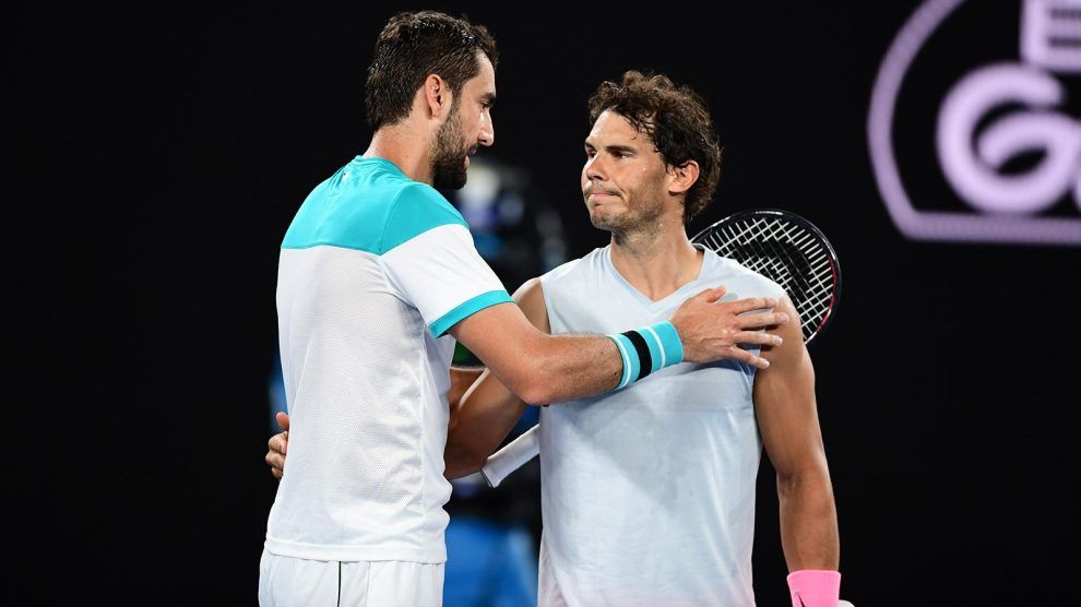Nadal y Cilic se saludan Open de Australia 2018