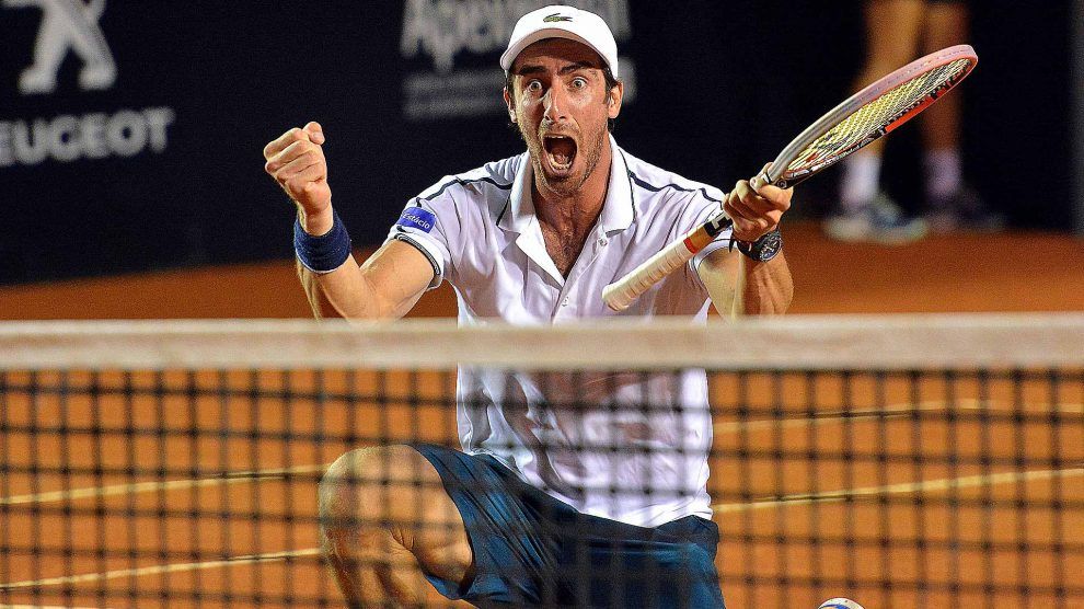 Pablo Cuevas celebra una victoria