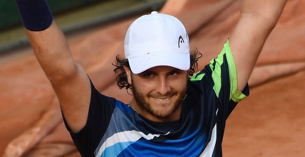 Marco Trungelliti celebra una victoria en Roland Garros
