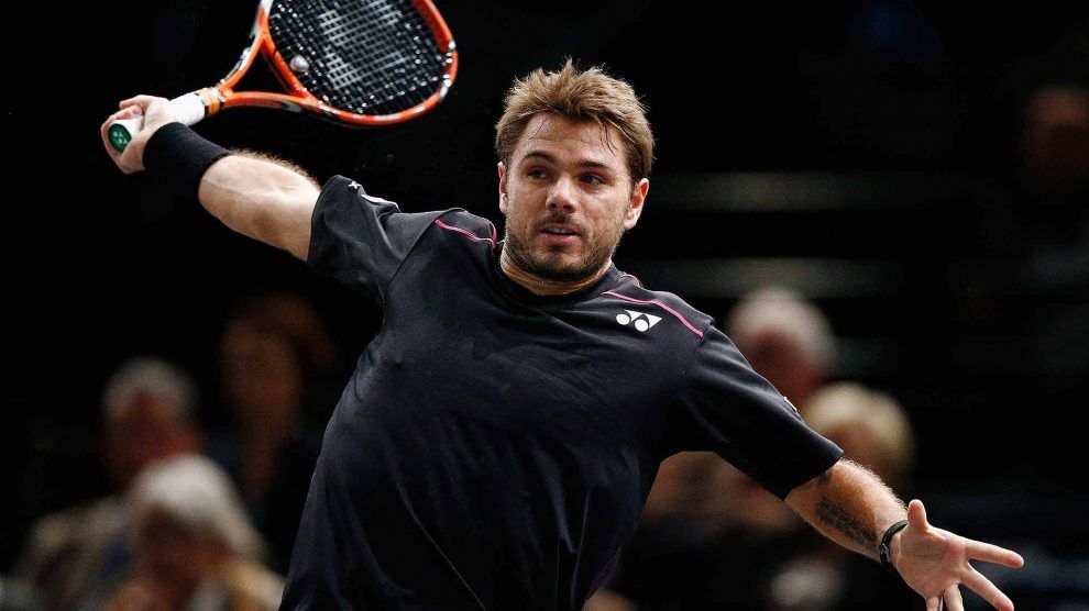 Wawrinka golpea un revés