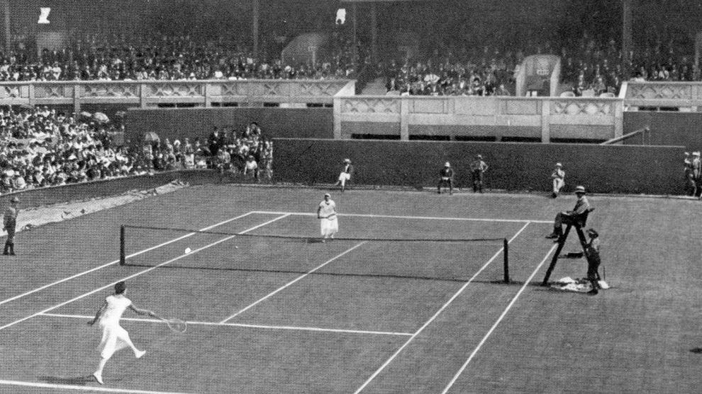 Un partido de Wimbledon en blanco y negro