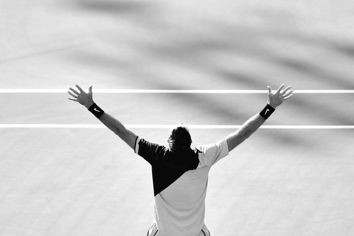 Del Potro celebra el triunfo en Indian Wells