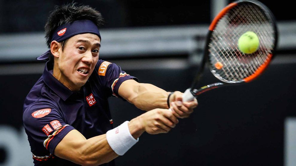 Nishikori golpea un revés