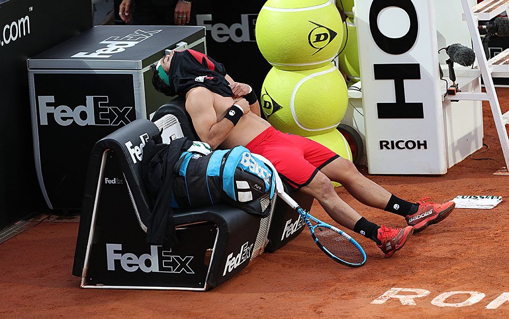 Fognini en el banquillo en el Masters 1000 de Roma