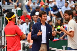 Nishikori y Simon en el sorteo de Roland Garros