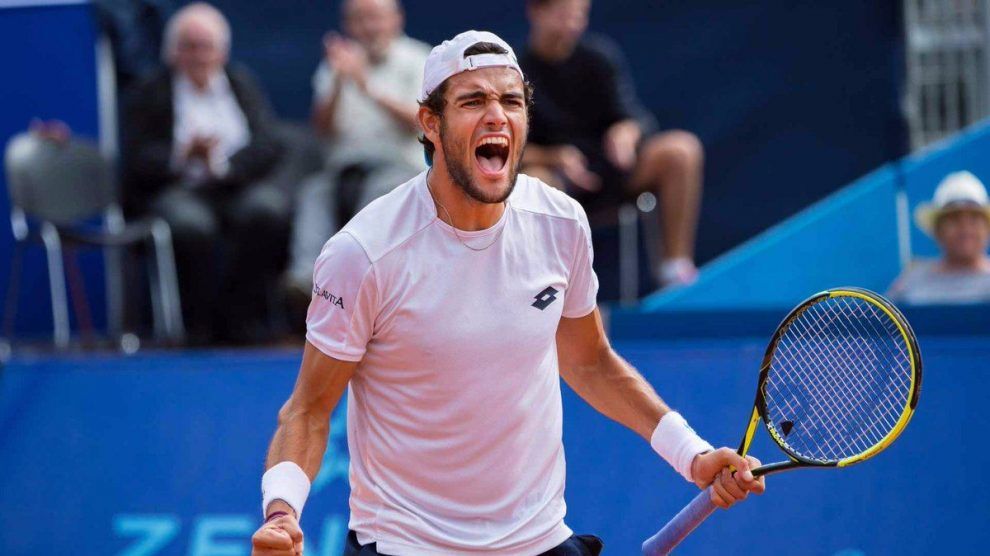 Berrettini celebra el pase a la final de Gstaad