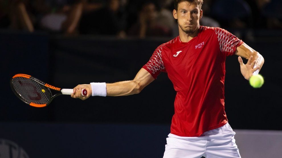 Pablo Carreño golpea una derecha en el ATP de Winstom Salem
