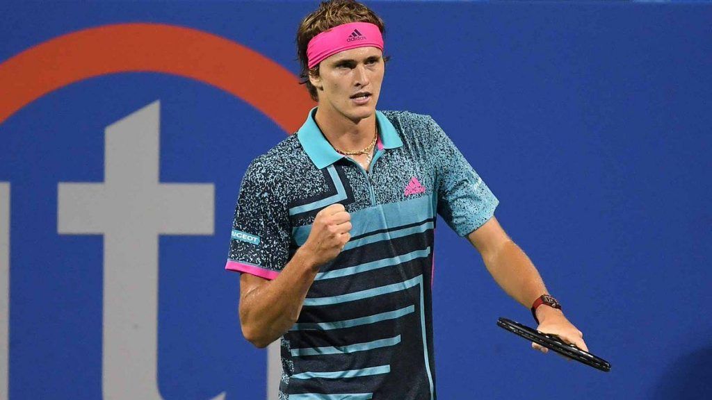 Alexander Zverev celebra un punto en el ATP de Washington