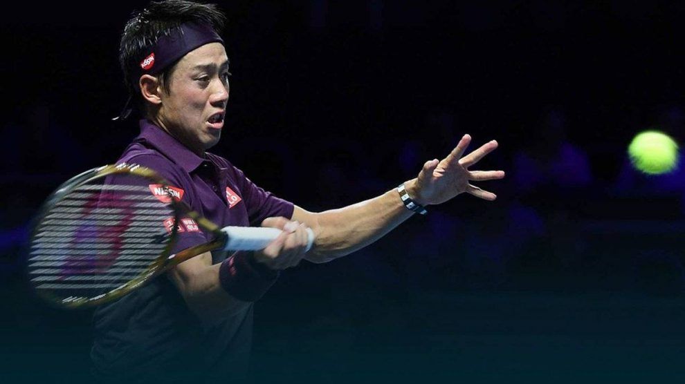 Nishikori golpea una derecha en el ATP de Metz