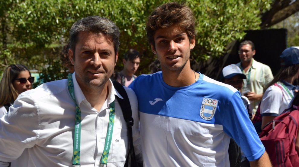 Agustín Calleri, presidente de AAT y Facundo Díaz Acosta Semifinalista en Buenos Aires 2018 | Foto: @AATenis