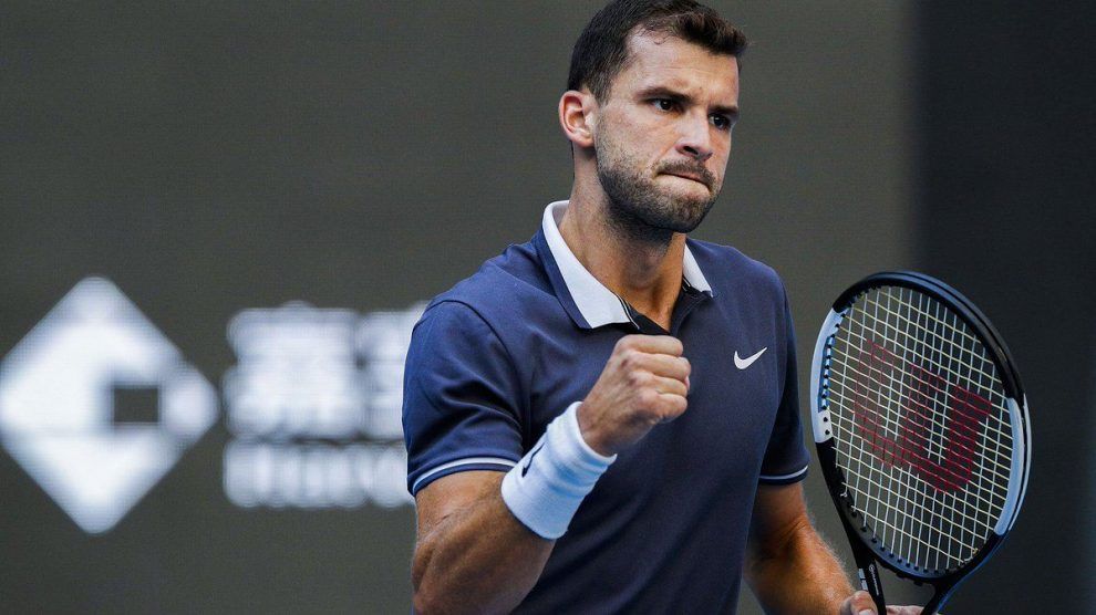 Dimitrov celebra un triunfo en el ATP de Pekín