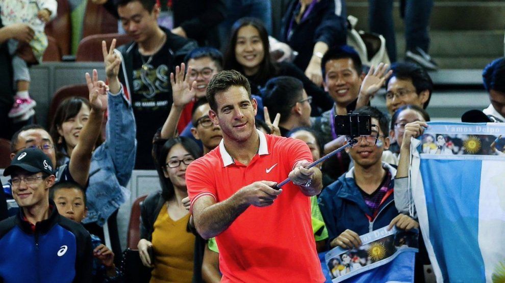 Juan Martín Del Potro celebrando el pase a la final en el ATP de Pekín