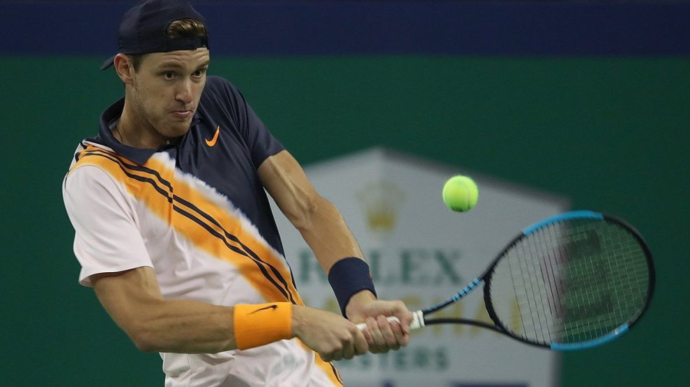 Nico Jarry en la victoria contra Cilic en el Masters 1000 de Shanghai