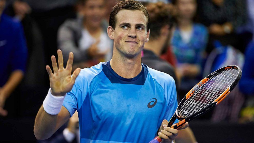 Pospisil celebra un triunfo en un torneo ATP