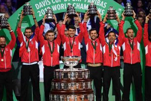 Croacia posa con el título de la última Copa Davis en 2018