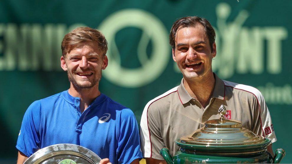 Roger Federer y David Goffin ATP Halle 2019