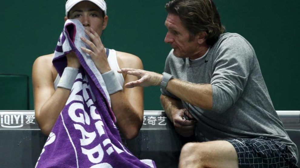 Garbiñe Muguruza y Sam Sumyk