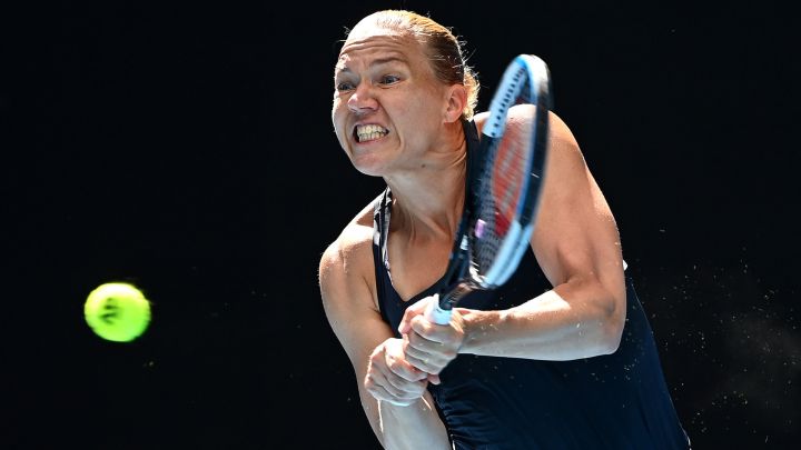 Kaia Kanepi y la felicidad tras vencer a Sofia Kenin