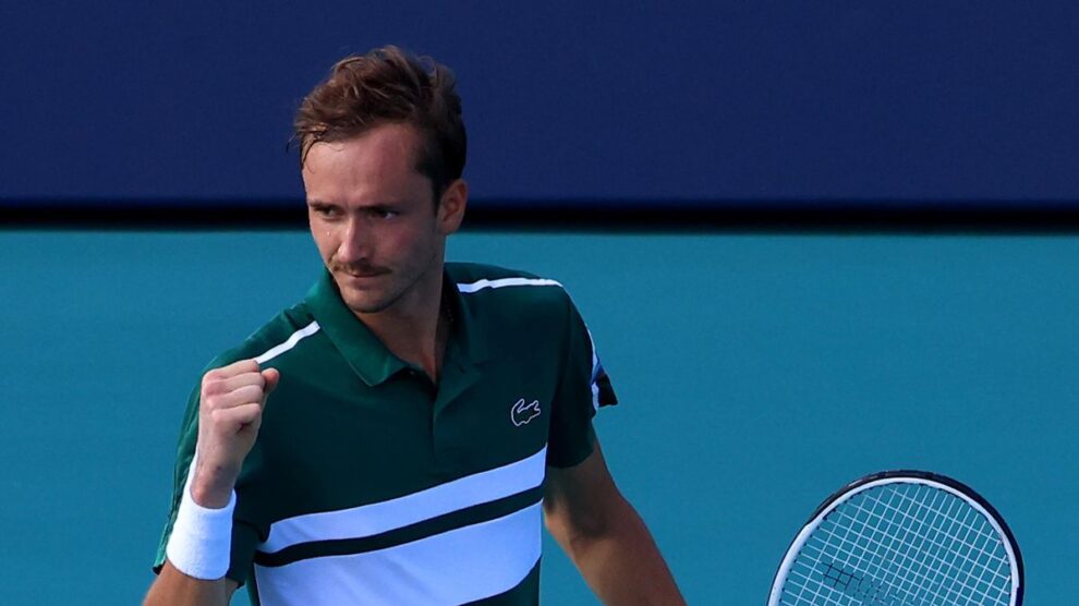 medvedev calambres miami open