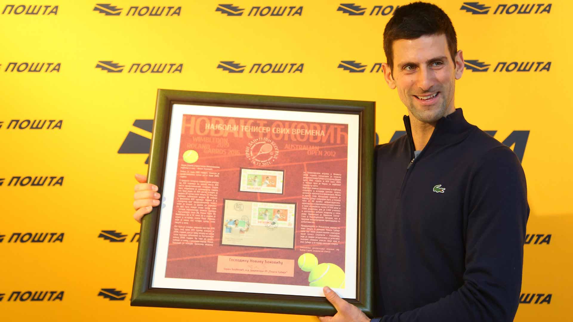 Djokovic sellos postales Serbia