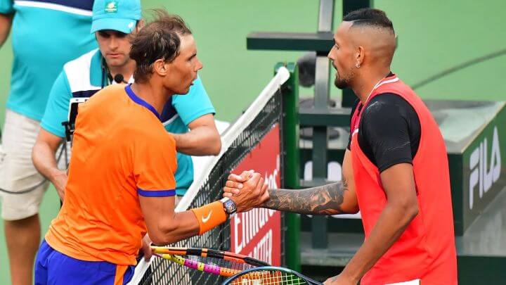 Nadal Kyrgios gran actitud