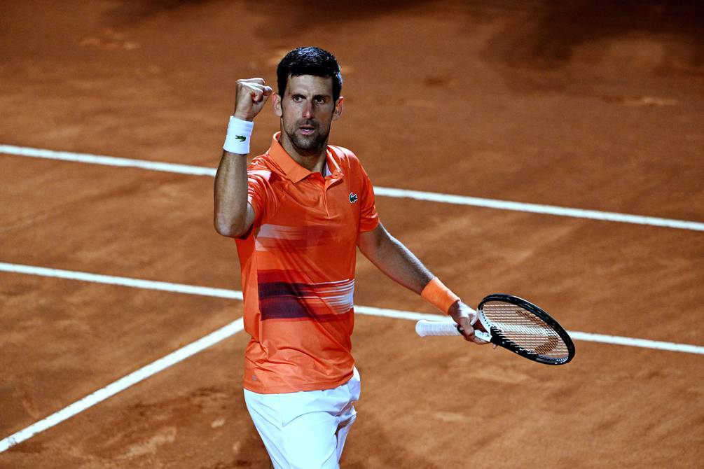Djokovic jugando bien Aliassime
