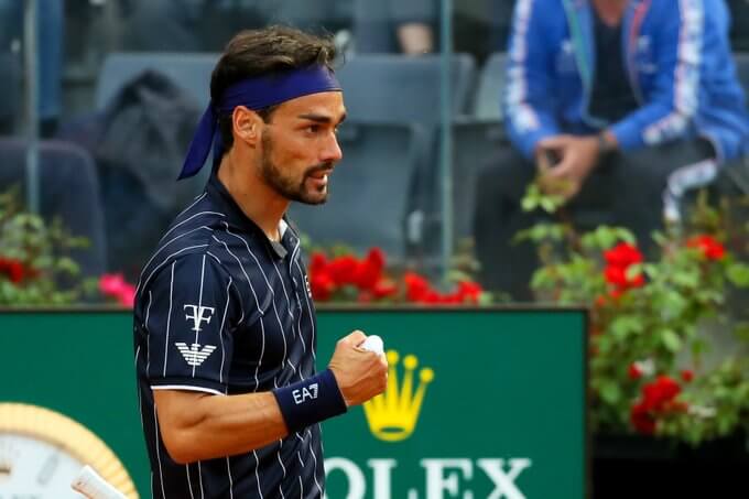 Fognini endosa la derrota a Thiem en Roma