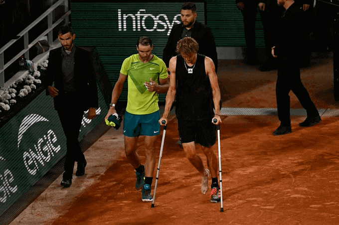vídeo lesión zverev roland garros