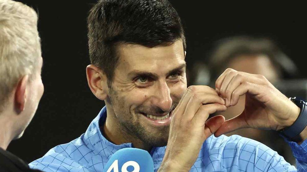 Djokovic siento bien cancha