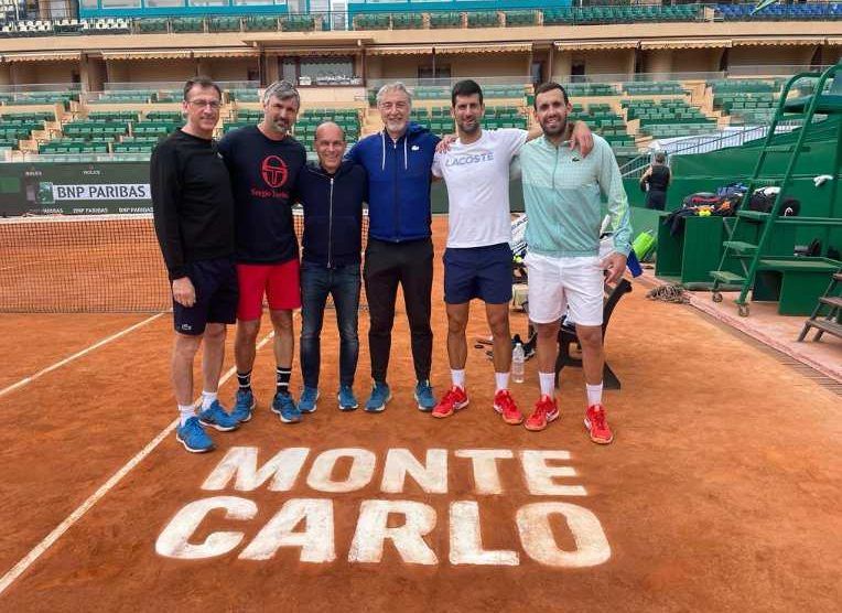 djokovic entrena en Montecarlo
