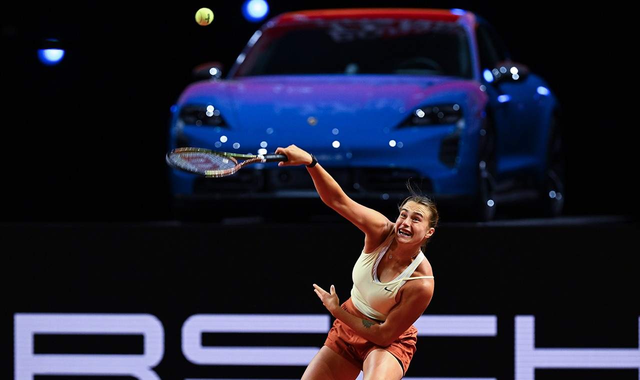 Aryna Sabalenka da un recital en Stuttgart