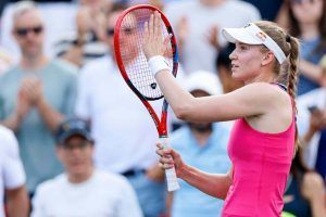 Rybakina mala suerte parar momento