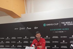 Djokovic disfrutando pelear país
