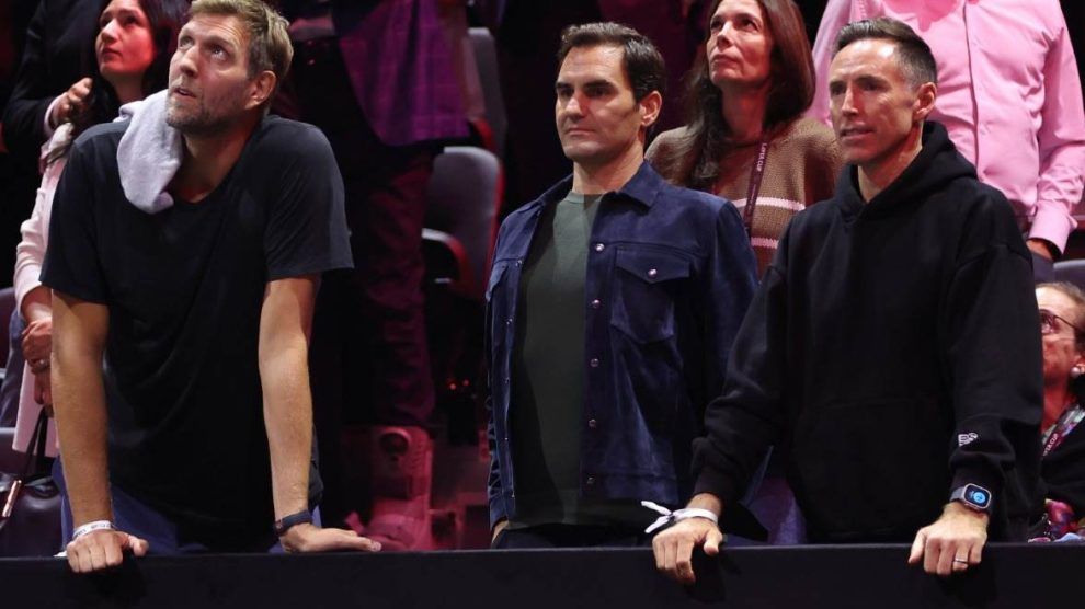 Federer feliz jugado nadal
