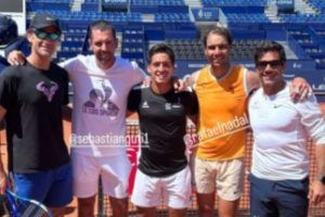 nadal prueba con báez atp barcelona