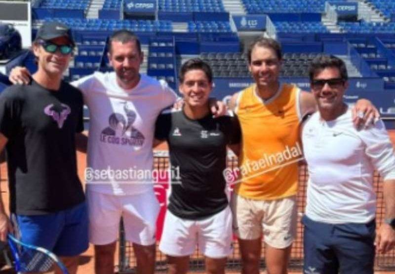 nadal prueba con báez atp barcelona
