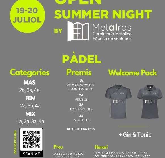 Club Tennis Badalona Torneo Open Summer Night