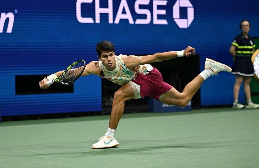alcaraz asusta entrenamiento US Open
