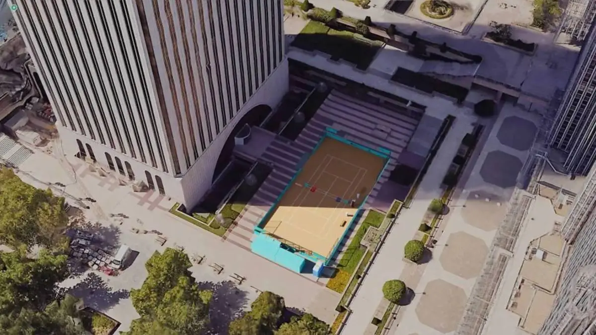 El MMO instalará una pista de tenis en la plaza Pablo Ruiz Picasso