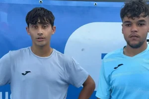 la felicidad de alejandro lopez escribano y miguel cejudo tras el wild card en el challenger pozoblanco