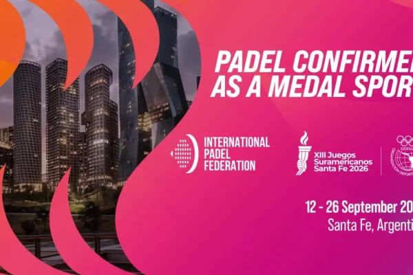 Hito mundial para el pádel al entrar oficialmente en los Juegos Suramericanos